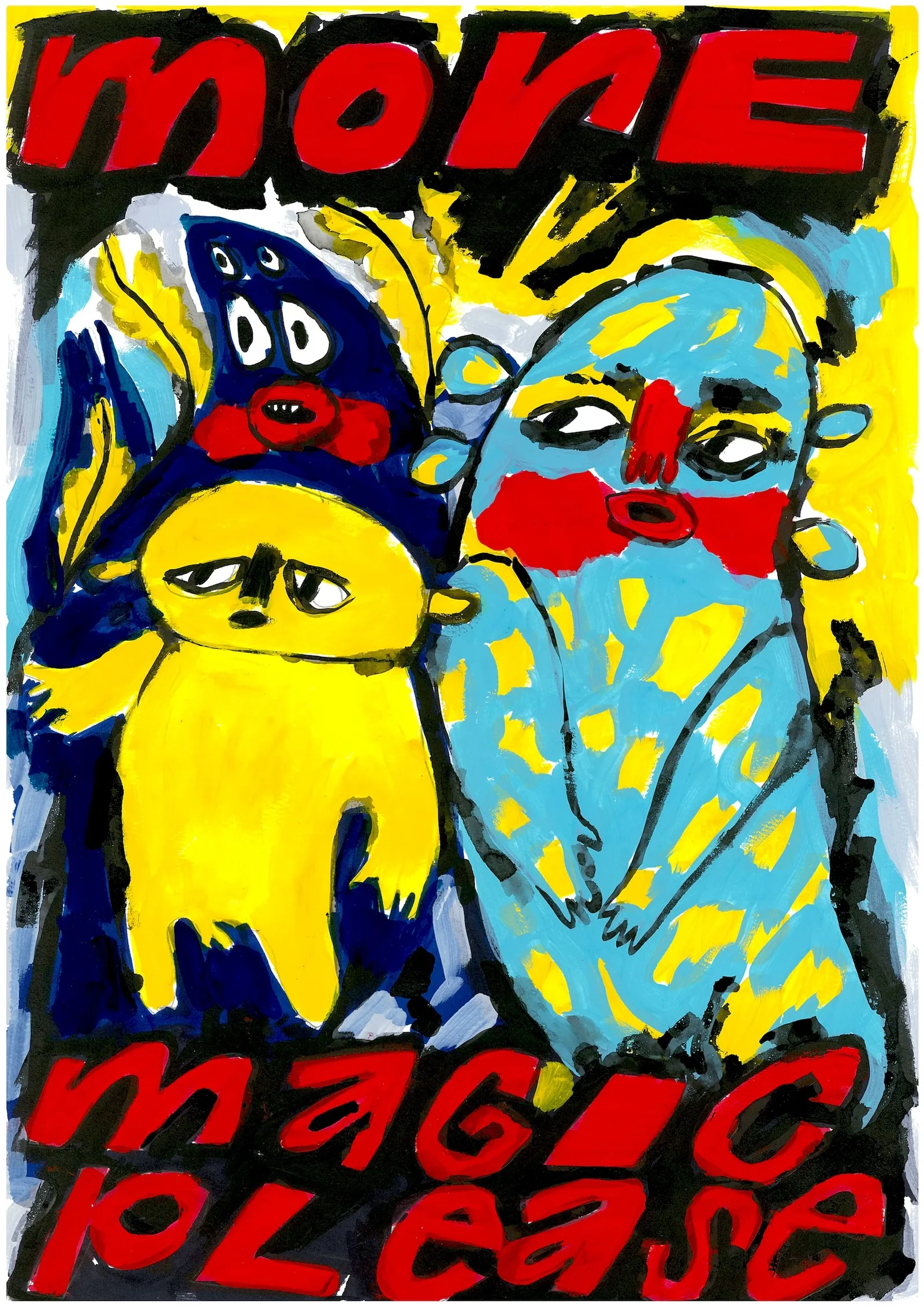 LR Bas Kosters More magic please 2019 gouache and Japanese ink on paper