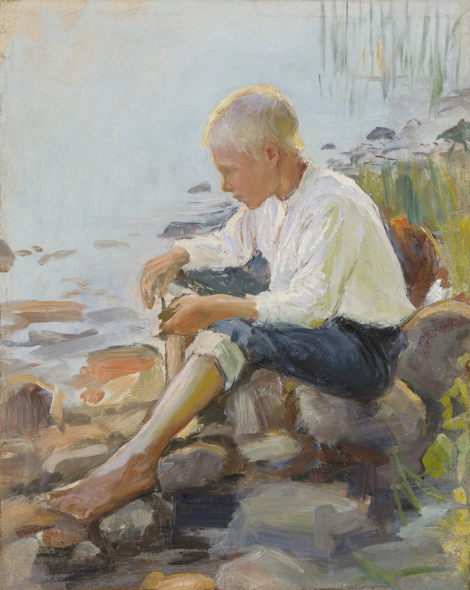 Pekka Halonen Jongen aan de oever 1891 1933 Finnish National Gallery Ateneum Art Museum Helsinki