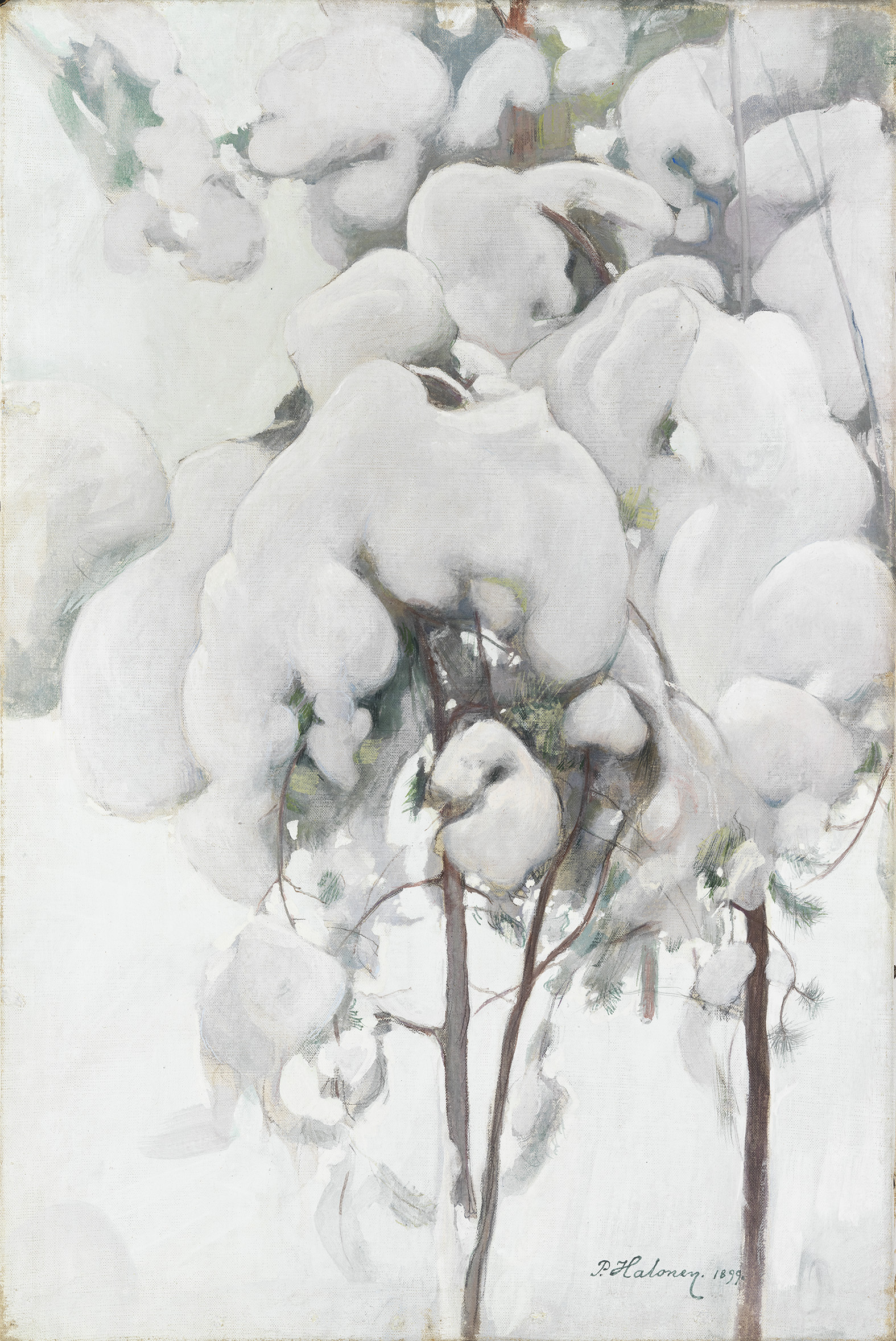 Pekka Halonen Met sneeuw bedekte jonge dennenbomen 1899 Finnish National Gallery Collection Ateneum Art Museum